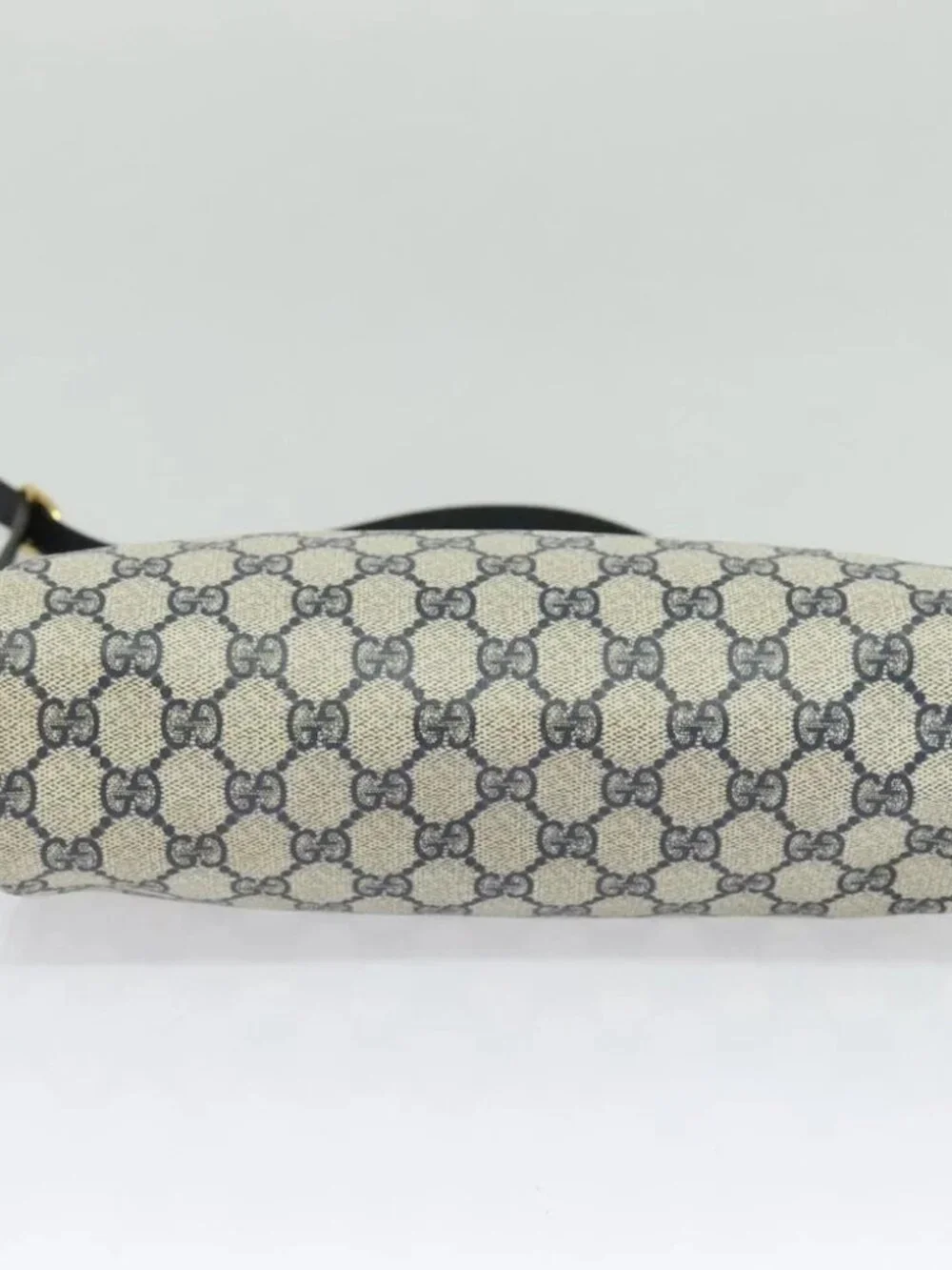 GUCCI GG Supreme Sherry Line Shoulder Bag PVC Navy Gold - Picture 5 of 16